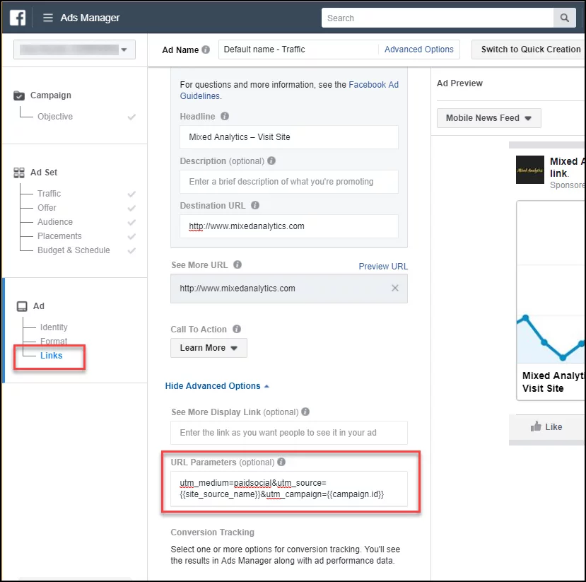 customer parameters