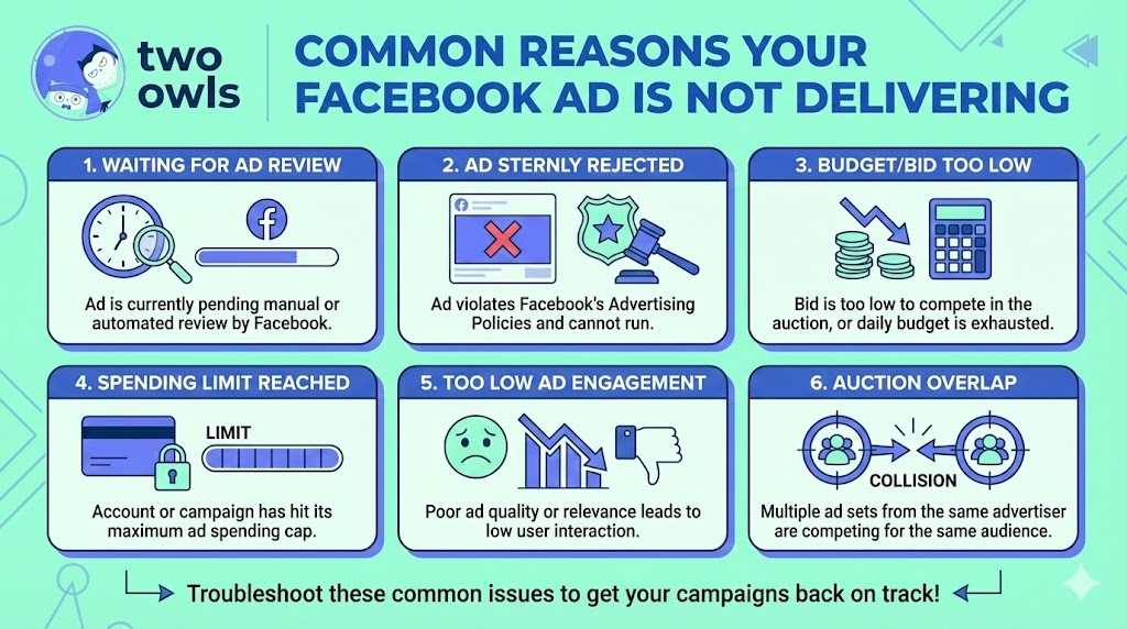 Reasons your Facebook ad not delivering