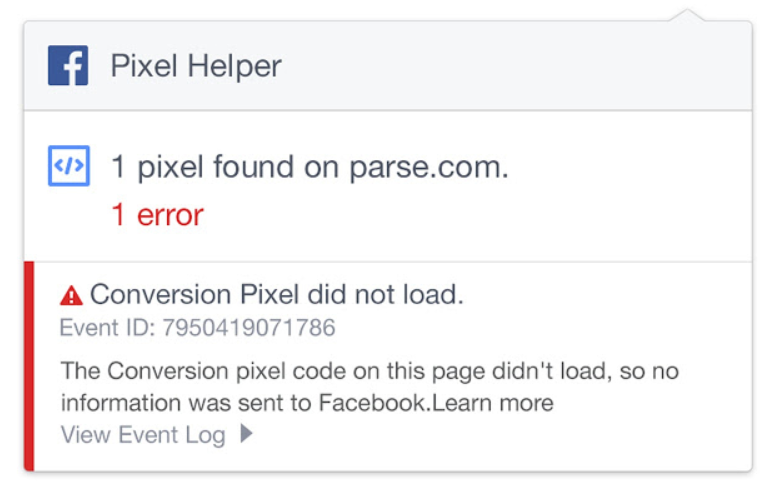 Facebook Pixel Did Not Load