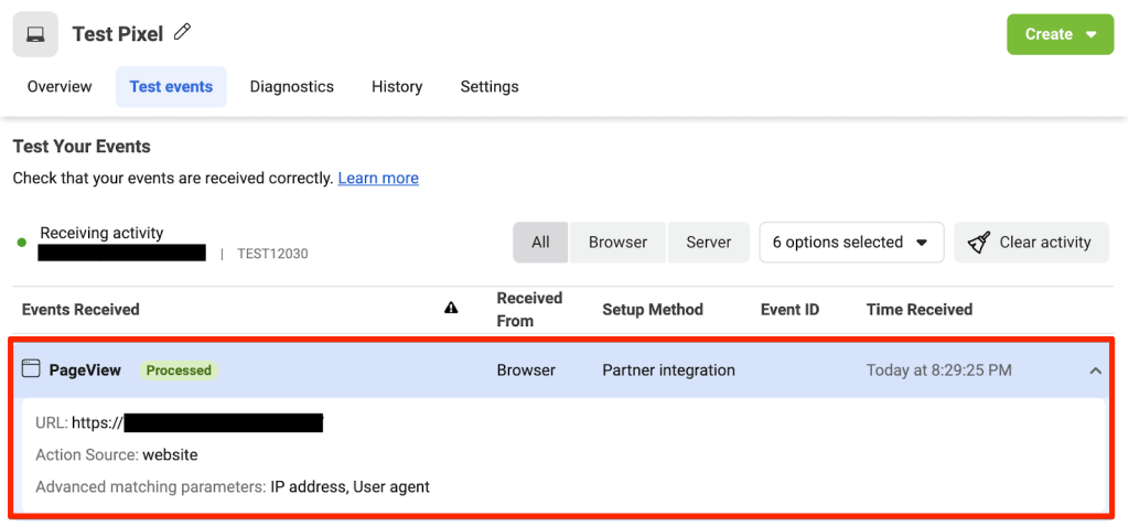 Events marked as "Processed" Facebook Pixel with Google Tag Manager