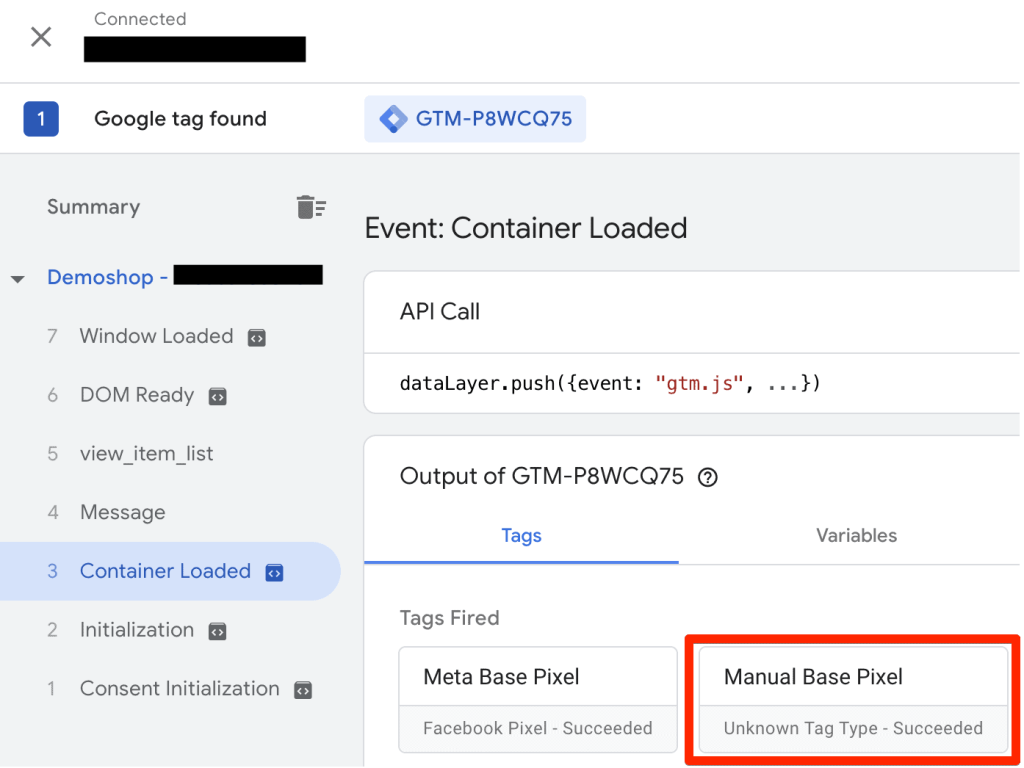 test the tag in preview mode Facebook Pixel with Google Tag Manager