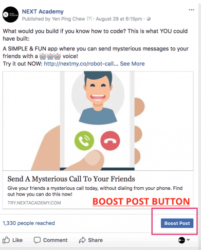 What is a Boost Post on Facebook?