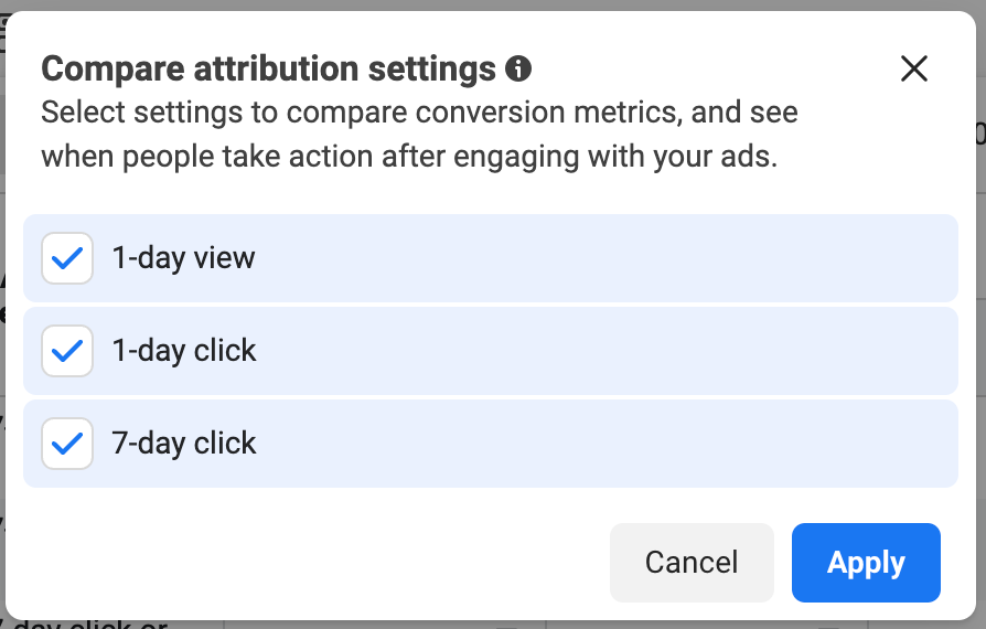 Compare Attibution Setting