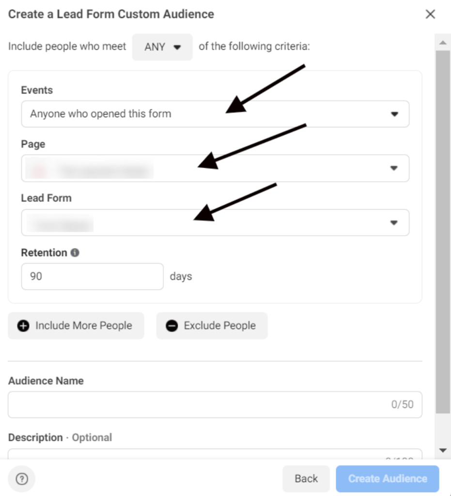 Create a Facebook Custom Audience from Lead Forms