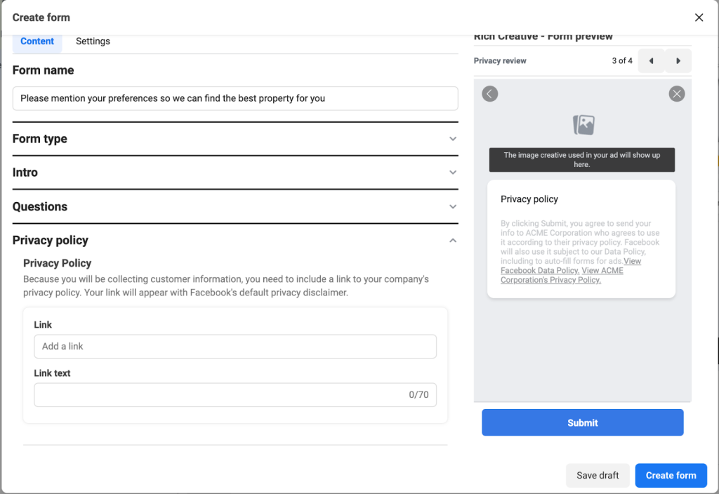 Step 5: Create or Select a Form