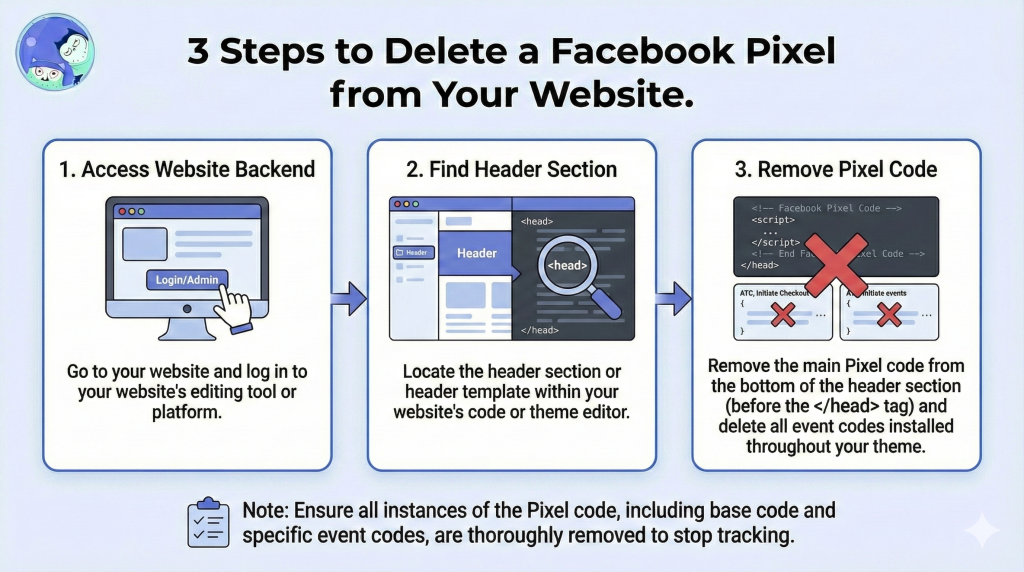 Delete a pixel from the store website
