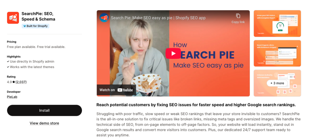 SearchPie best advertising apps for shopify