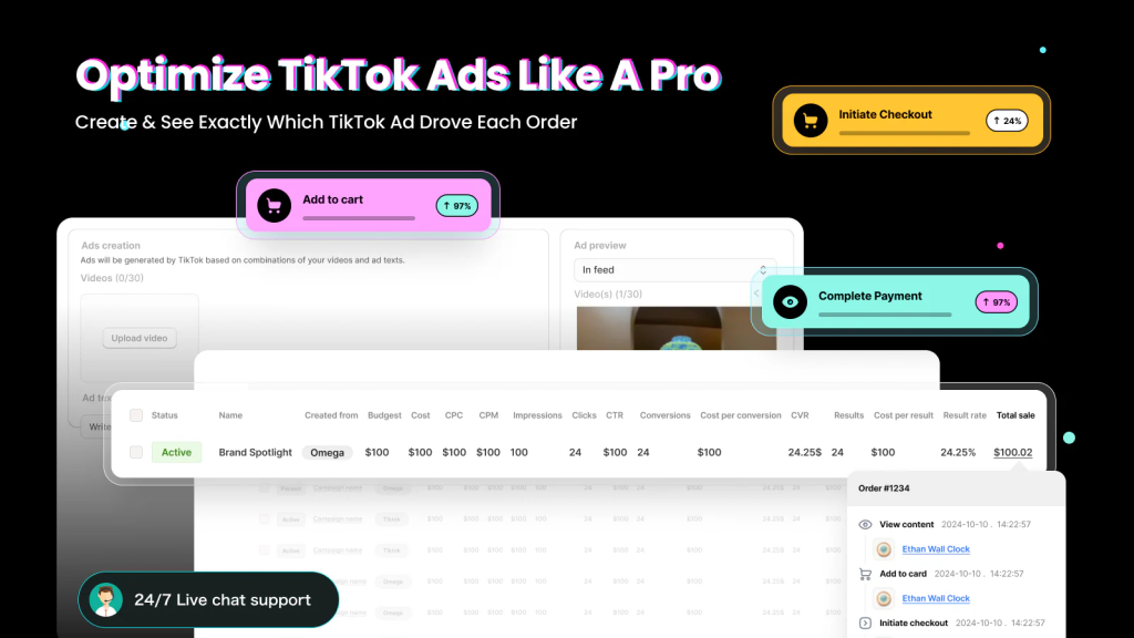 TikShop: Omega Pixel & Catalog