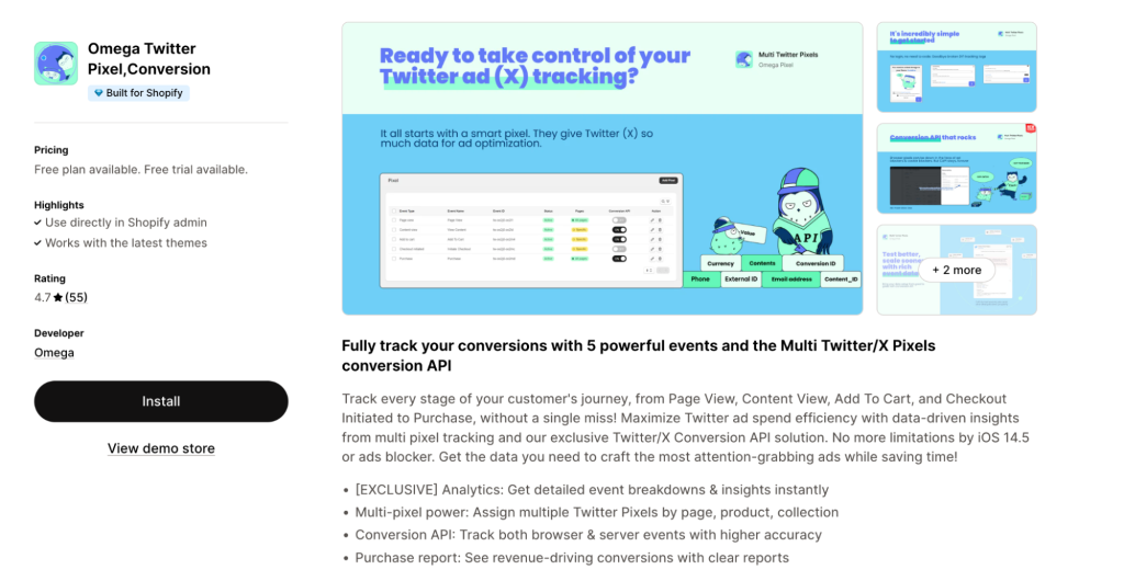 Employ Twitter Multi Pixels by Omega