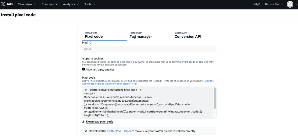 How to Install Twitter Pixel on Shopify?