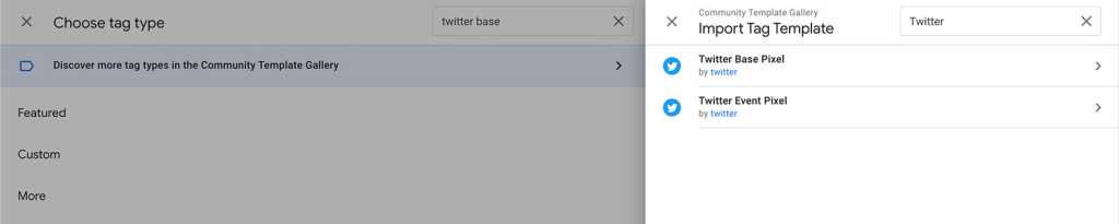 Install Twitter Pixel via Google Tag Manager