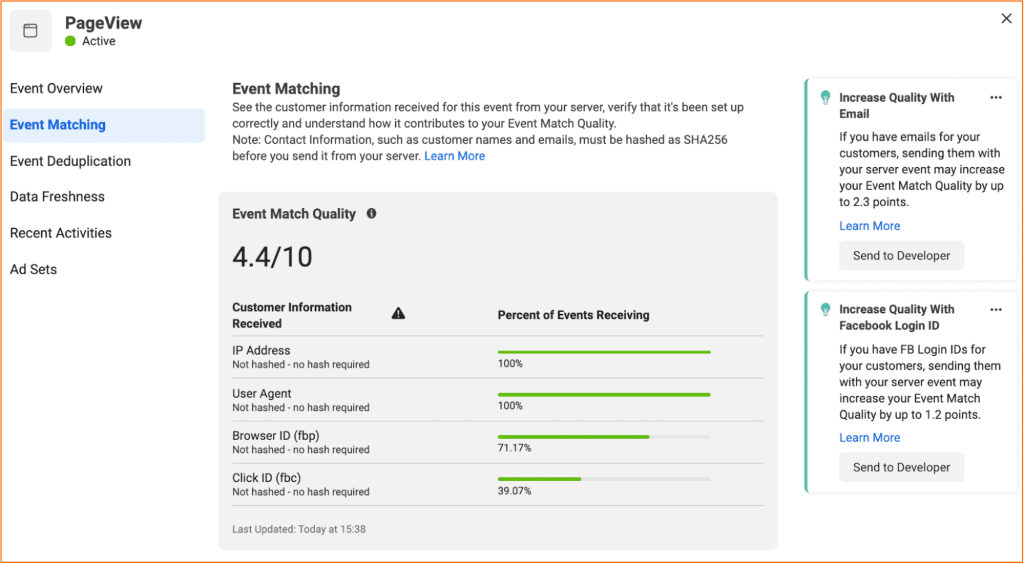 What is Event Match Quality?