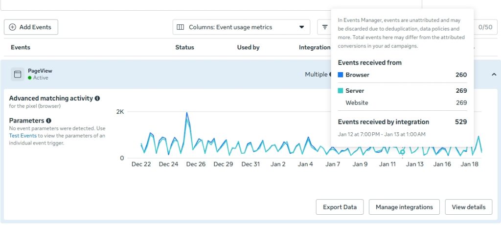 Check Browser and Server Event Status