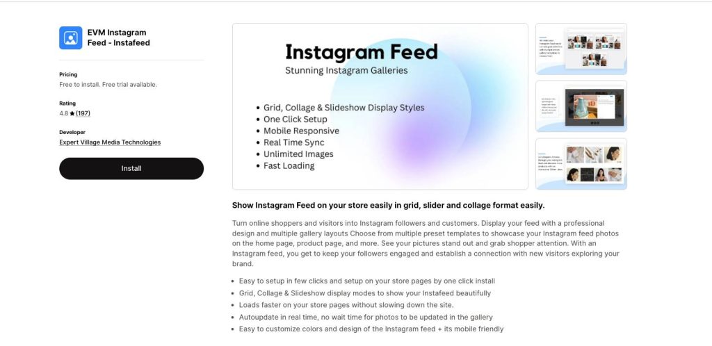 EVM Instagram Feed