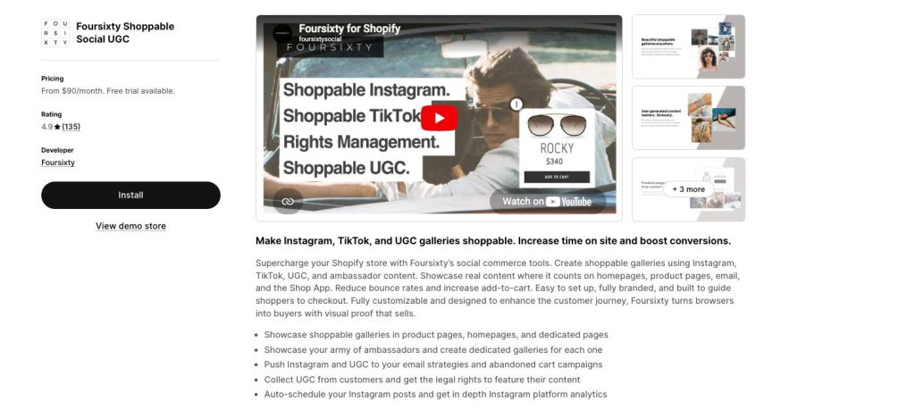 Foursixty shopify instagram feed

