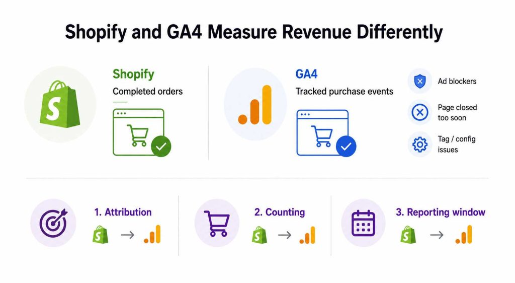 Shopify and GA4 Measure Revenue Differently