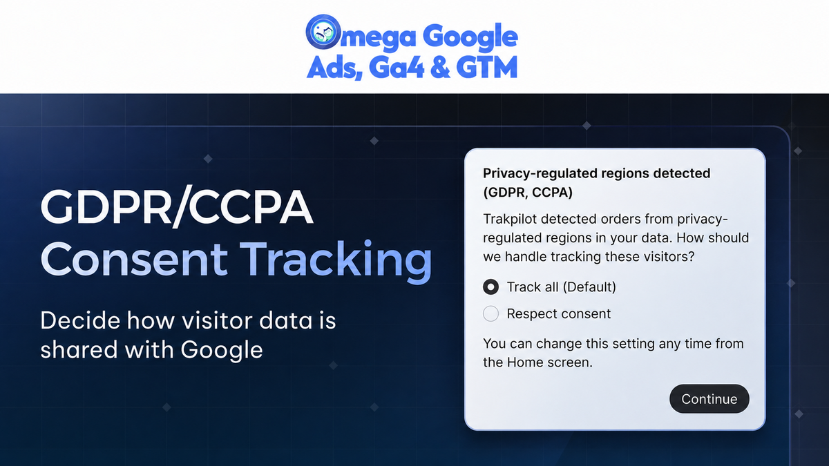 Introducing GDPR/CCPA Consent Tracking for Omega Google Ads