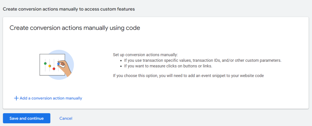 Manual Setup Using Google Ads Tag or Google Tag Manager
