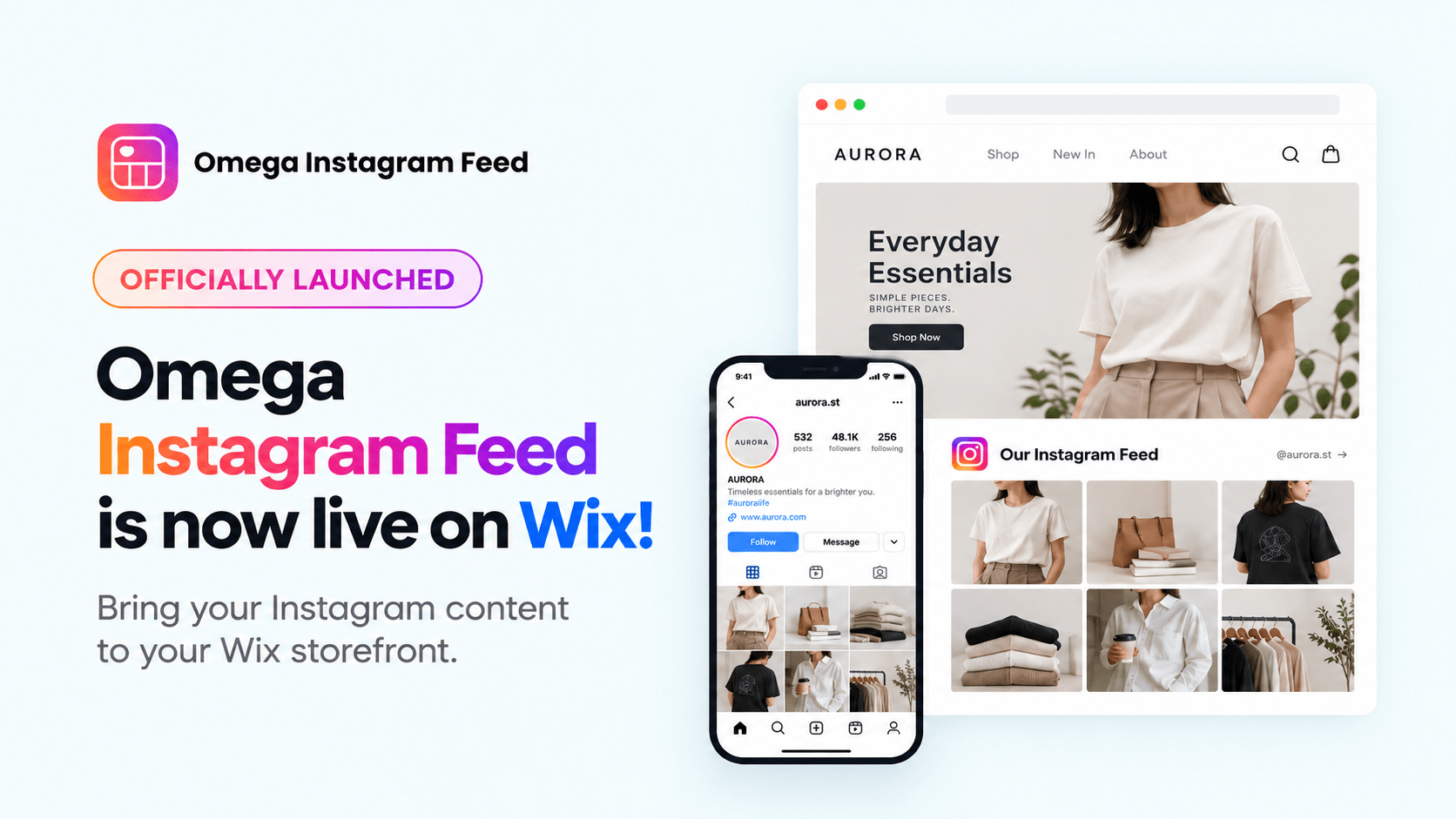 Transform Wix Storefronts with Shoppable Instagram Galleries: Omega Instagram Feed Launch