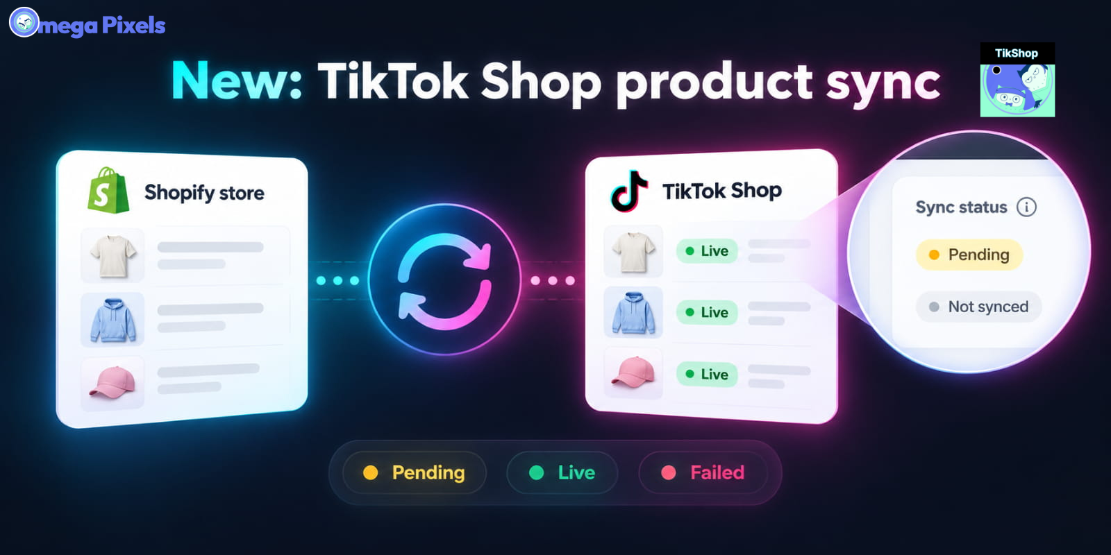 Sync Shopify Products to TikTok Shop directly with Omega TikTok Pixels