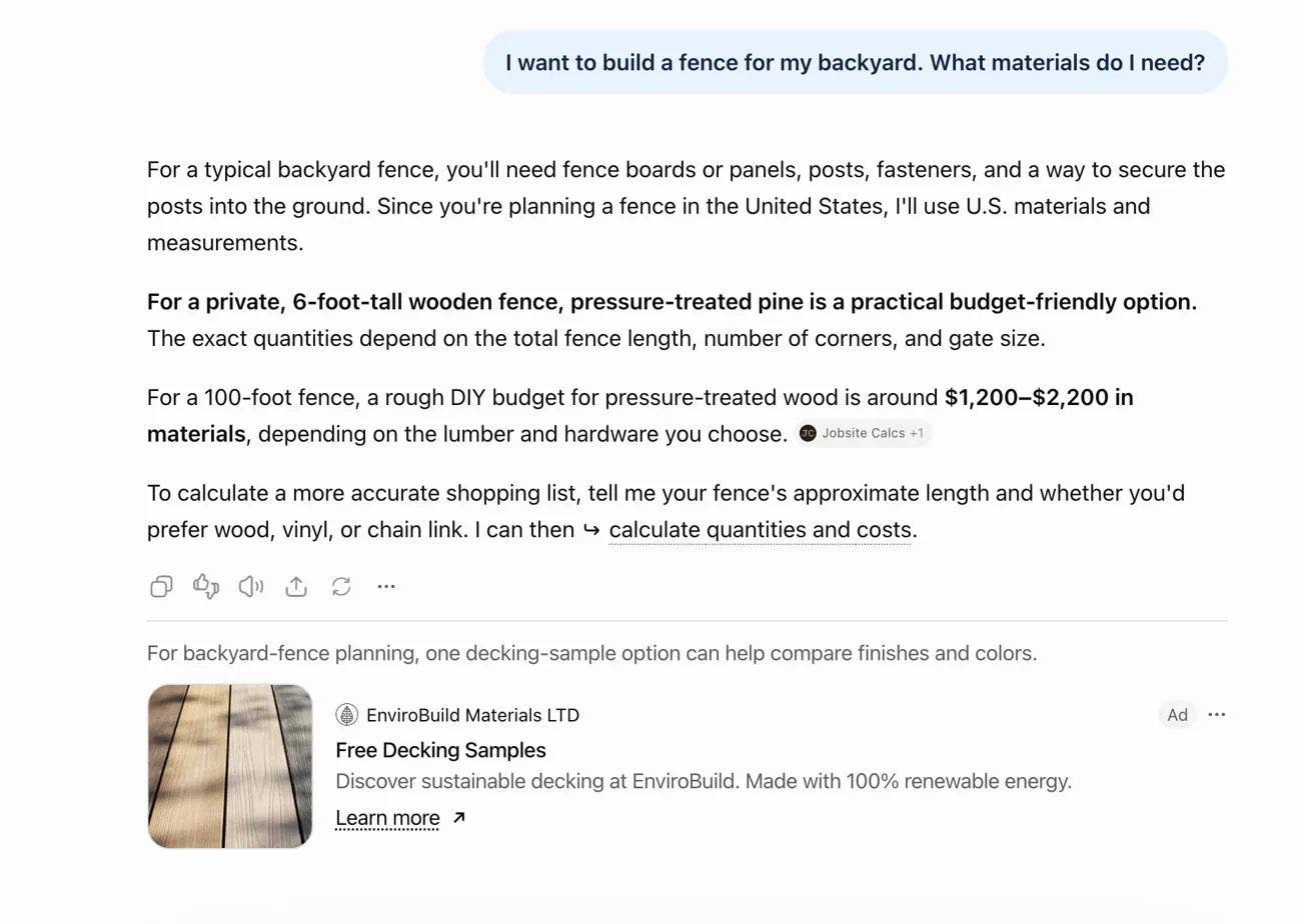 EnviroBuild Materials LTD ChatGPT ads